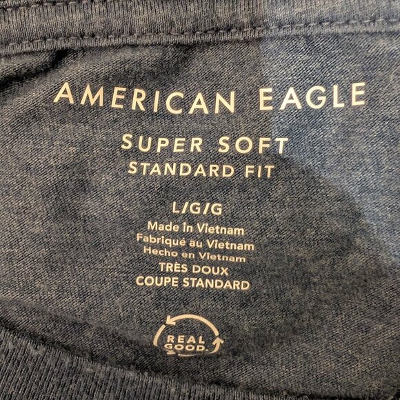 American Eagle T-shirt Super Soft Standard Fit Tee Size Large - Picture 8 of 11